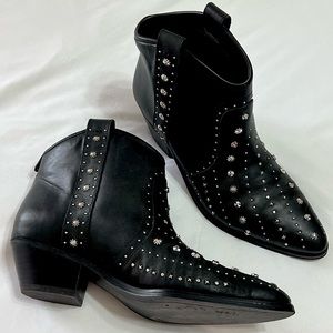 Black studded Sam Edelman ankle boots